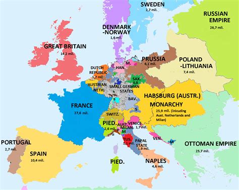 MAP Map Of Europe In French
